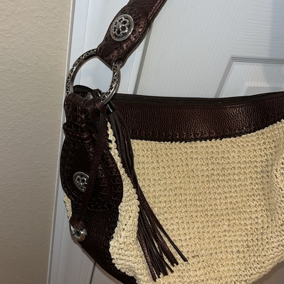 Brighton Raffia Shoulder Bag Like New - Picture 3 of 10